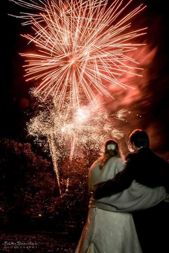 Happy Couple Enjoying our #Fireworks on November 5th at Wick Farm!!